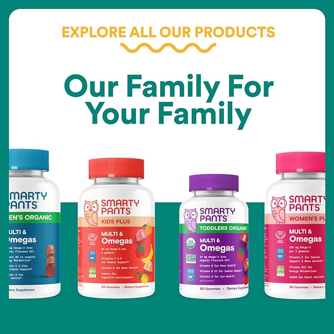 SmartyPants Prenatal Multivitamin Gummies with Omega 3 DHA/EPA, Methylfolate, Biotin, Vitamins D3, C, B12, B6, A, K, and Zinc, Gluten Free, Clean Label, Two Fruit Flavors, 90 Gummies (30 Day Supply)