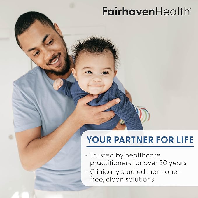 Fairhaven Health FertilAid for Men | Male Fertility Supplement for Count and Motility | Pre-Conception Support with L-Carnitine, CoQ10, Maca and Zinc | 90 Capsules | 3 Month Supply