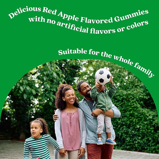 BeLive Fiber Gummies - Prebiotic Fiber Supplement with Chicory Root & Inulin for Digestive Support & Overall Gut Health I Vegan, Sugar Free Gummies for Adults & Children - Apple Flavor | 3-Pack