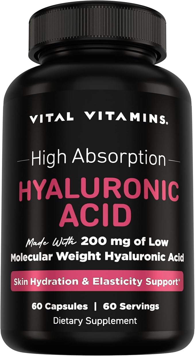 Vital Vitamins NAD+ 30 ct + Hyaluronic Acid Capsules 60 ct