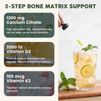 Calcium Citrate 1200 mg with Vitamin D3 Liquid Drops for Women & Men, Calcium Citrate with Vitamin D3 & K2 for Bone Muscle & Teeth- 2 Fl oz- 30 Day Vegan Supply