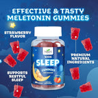 Kids Melatonin Gummies - 2mg Melatonin Per Serving - Best Children's Melatonin Gummy for Restful Sleep - Kids Chewable Sleep Supplement - Natural Tasty Berry Flavor - Non-GMO Vegan - 60 Gummies