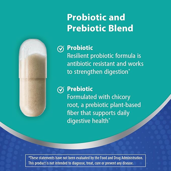 Florastor Select Pro+Pre Daily Probiotic and Prebiotic Supplement for Women and Men, Boosts Good Bacteria, Saccharomyces Boulardii CNCM I-745 (30 Capsules) (Pack of 1)