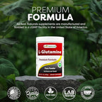 Best Naturals L-Glutamine Powder - 1 Pound - 100% Pure and Free Form - Glutamine Recovery Powder - Clinically Proven Recovery Aid for Men and Women (817716014555)