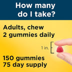 Nature Made Mens Multivitamin Gummies with Omega-3,Mens Gummy Multivitamins for Daily Nutritional Support,150 Gummy Vitamins and Minerals,75 Day Supply,(Pack of 2)