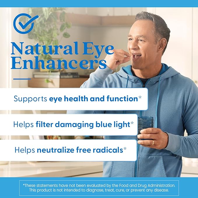 Doctor's BEST Natural Vision Enhancers contain Lutemax 2020, Supports Eye Health, Sharper Vision, Helps Filter Out Blue-Light, 60 Softgels
