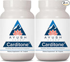 Ayush Herbs Carditone - Natural Heart Health Supplement for Women & Men, BP Formula, Holistic Heart Supplement with Rauwolfia, Arjuna, Calcium, and Magnesium - 60 Vegetarian Caplets (2 Count)
