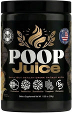 Poop Juice 5-in-1 Daily Fiber Supplement Powder - Bloat & Poop Relief - Prebiotic, Probiotic, Postbiotic, Digestive Enzymes, L-Glutamine - GLP-1 Support - Sugar-Free Strawberry Lemonade (30 Servings)