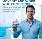 Sciatic Nerve Support Supplement, 120 Capsules Sciatic, Advanced Natural Formula with Alpha Lipoic Acid & B-Complex Vitamins for Lower Body Comfort