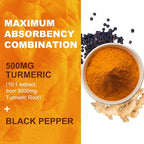Turmeric Curcumin Gummies 500mg for Adults, with Black Pepper, Ginger Root, Vitamine C, Low Sugar Fruit Gummies, Orange Flavor - 120 Counts