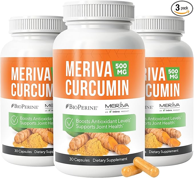NERVE RENEW Meriva Curcumin with Black Pepper and Bioperine - Antioxidant Boost Nerve Support Supplement - 3 Pack