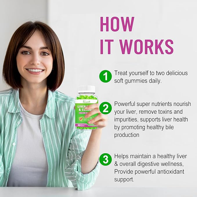 Milk Thistle Gummies for Adults. Liver Cleanse Detox Repair Gummies, Milk Thistle Extract Supplement for Liver Support Digestive Antioxidant, 60ct Apple Flavor