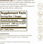 Solgar Methylcobalamin (Vitamin B12) 1000 mcg - 60 Nuggets, Pack of 2 - Supports Energy Metabolism - Non-GMO, Vegan, Gluten Free, Dairy Free, Kosher - 120 Total Servings