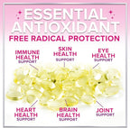 Vitamin E - 180 mg per Serving - Powerful Hair & Skin Support Supplement - dl-Alpha VitaminE Immune Health Support with Antioxidants - Easily Absorbed GMO & Gluten Free, Bottled in USA - 60 Softgels