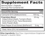 NATURELO Whole Food CoQ10 Supplement, 60 Veg Capsules, Heart Health Blend, Powerful Antioxidant, CoQ10 100mg for Energy Production