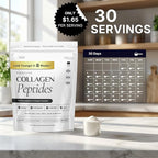 The Intelligent Health FORTIBONE®, FORTIGEL® & VERISOL®, Premium Bioactive Collagen Peptides Powder, Bone Support Functional Blend, Grass Fed Bovine Hydrolyzed Collagen, Unflavored, 30 Servings