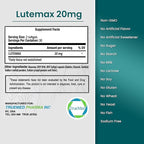 Lutein 20mg with Zeaxanthin 4mg – Eye Health Supplement for Vision Clarity, Blue Light Filtering & Macular Health – Antioxidant Formula for Daily Retinal Wellness – 100 Softgels
