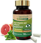 Eye Vitamin and Mineral Supplement Vision Support, 90 Capsules with Lutein and Zeaxanthin Vitamin C E Zinc Copper, Eye Health Supplements for Adults, 1 Pack