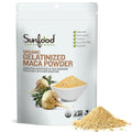 Sunfood Superfood Organic Gelatinized Maca Root Powder - Pure Raw Maca Powder for Women & Men, Use in Coffee or Smoothie, Certified USDA Organic, Non-GMO, Vegan, Gluten Free, Earth Kosher - 8 oz Bag