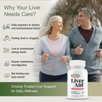 LIVERITE Liver Aid with Milk Thistle 60 Capsules, Supports Healthy Liver Function, Cleansing, Energy & Daily Wellness