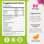 NoMoreDrinks Anti Alcohol Craving Supplement | Liver Detox & Combat Cravings | Energy Support Alcohol Replacement Drink | Organic Milk Thistle Supplement & Dandelion Root & 5HTP | (80) Energy Pills
