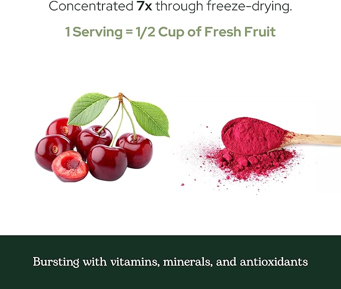 Eclectic Herb - Berry Tart Cherry Powder | Joint Support Supplement | Superfood Vitamin & Mineral Supplement | Freeze Dried, Vegan, Non-GMO, Gluten-Free (5.1 oz | 144 g)