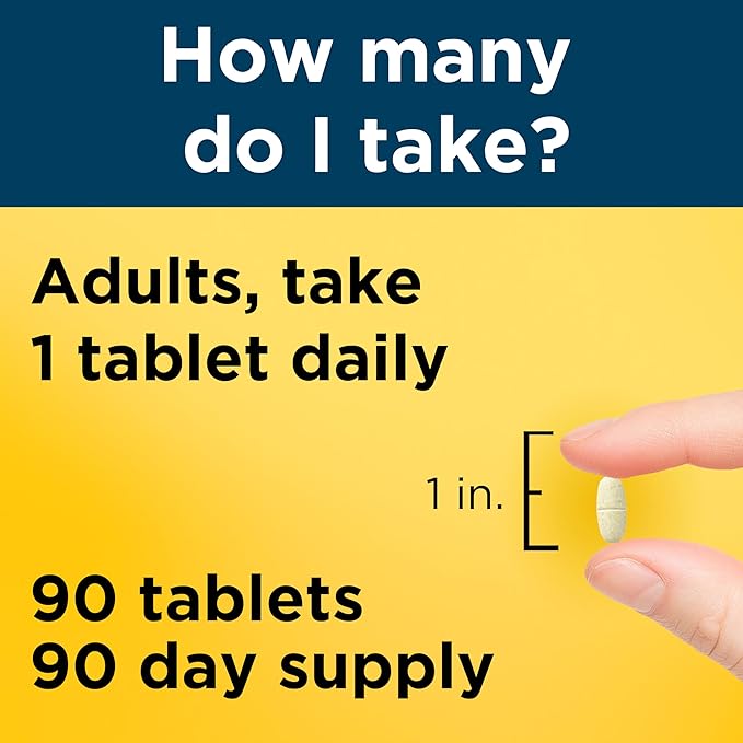 Nature Made Multivitamin for Men Over 50, Mens Multivitamins 50 Plus, Daily Nutritional Support, Nature Made Multi Vitamins, 90 Tablets, 90 Day Supply