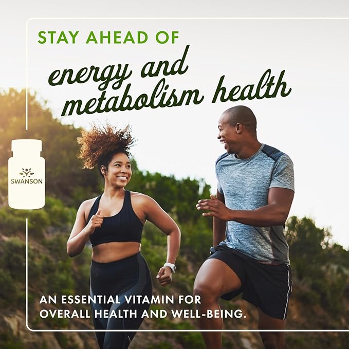 Swanson Vitamin B12 Cyanocobalamin Energy and Nervous System Supplement for Adults Seeking Metabolic and Heart Health Support - 500 mcg (250 Vegan Capsules)