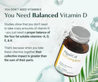 ALGAECAL 4-in-1 Vitamin D3 K2 Complete - ADK Vitamin Supplement, Enhanced Immune Support & Bone Health with D3 K2, A, & E - Whole Body Wellness & Bone Strength, 60 Easy-Swallow Softgels, Made in USA