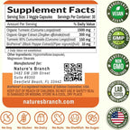 Turmeric and Ginger Supplement - Organic Turmeric & BioPerine - 95% Curcuminoids for Joint Support & Digestion | High Absorption Black Pepper Extract, Vegan, Curcumin Pills, Extra Strength 90 Capsules