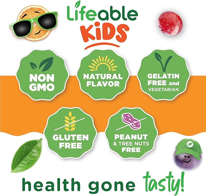 Lifeable Cranberry Gummies for Kids | Great Tasting Cranberry Supplement | for Urinary Tract Health, Bladder & Digestive Support | Vegan and Non GMO Cranberries | 60 Count