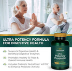 Swanson Ultra Potency Probiotic Digestive Health Immune System Support 66 Billion CFU Prebiotic NutraFlora scFOS 60 DRcaps Veggie Capsules (Caps) (2 Pack)