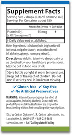 Carlson - Super Daily K2, 45 mcg Liquid Vitamin K, Bone Health, K2 Vitamin, Vitamin K Supplement, Vitamin K-2 MK7, Unflavored, 360 Drops (10.16 mL)