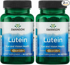 Swanson Lutein Eye Vision Retina Macula Health Supplement 40 mg 60 Softgels Sgels (2 Pack)