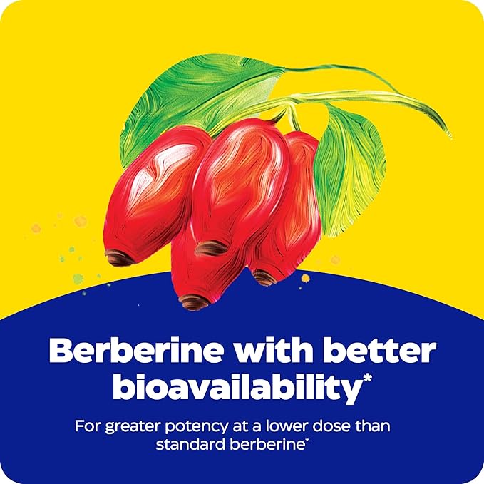 Enzymedica, Berberine Phytosome, 9.6X Better Bioavailability, High Potency Natural Vegan Herbal Supplement for Metabolic Support, 60 Capsules