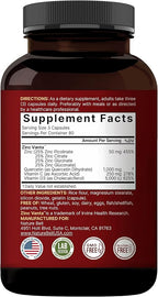 NatureBell Zinc Quercetin with Vitamin C & D3, 480 Capsules (2 Pack) | Quercetin 1,000mg + Zinc 50mg + Vitamin C 250mg + Vitamin D3 5,000 IU | 4-in-1 Advanced Immune & Lung Support | ZincVanta Formula