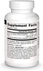 Source Naturals MegaFolinic 800mcg - 60 Tablets