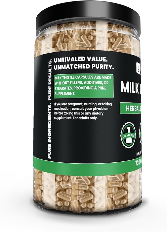 Pure Original Ingredients Milk Thistle (730 Capsules) No Magnesium Or Rice Fillers, Always Pure, Lab Verified