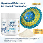 Liposomal Bovine Colostrum Powder Supplement 2500 mg, Higher Absorption Than Regular Bovine Colostrum (60 Servings)