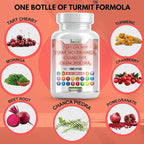 Tart Cherry Extract Capsules 20,000mg with Turmeric 8000mg Moringa 4000mg Cranberry 2000mg Chanca Piedra Celery Quercetin ACV Pomegranate L Selenomethionine - Uric Levels - 120 Ct