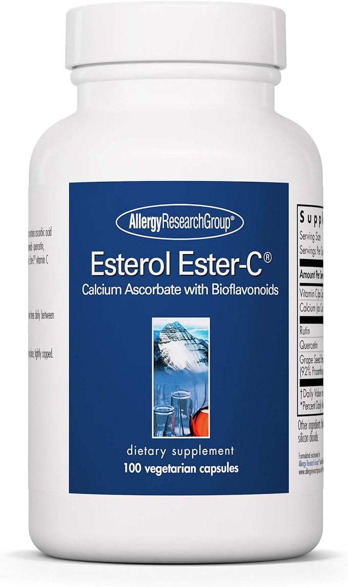 Allergy Research Group Esterol Ester C - Delivers 1.35 g Vitamin C - Buffered Vitamin C with Bioflavonoids & Quercetin - Immune & Antioxidant Support - 100 Servings - 100 Capsules