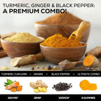 Turmeric Curcumin Supplement Gummies - 95% Curcuminoids with Turmeric & Ginger, Black Pepper for Best Absorption, Nature's Vegan Joint Support, Non-GMO, Gluten Free, Tasty Peach Flavor - 120 Gummies