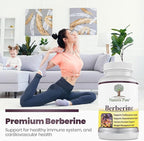 Simply Natures Pure Premium Berberine HCl 500mg - 120 Capsules - Cardiovascular Gastrointestinal Immune Support - Chromium Cinnamon (Pack of 2)