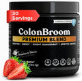 ColonBroom Premium Weight Management Supplement (Strawberry, 30 Servings) - Colon Broom Psyllium Husk Fiber Powder Drink - Gluten Free, Non-GMO Colon Cleanse for Bloating Relief & Gut Health