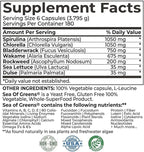 Sea of Greens – Organic Seaweed & Algae Superfood Blend – Spirulina, Chlorella, Bladderwrack, Wakame – Natural Iodine & Fucoidan – Oxalate-Free – 180 Vegetable Capsules - 3 Pack