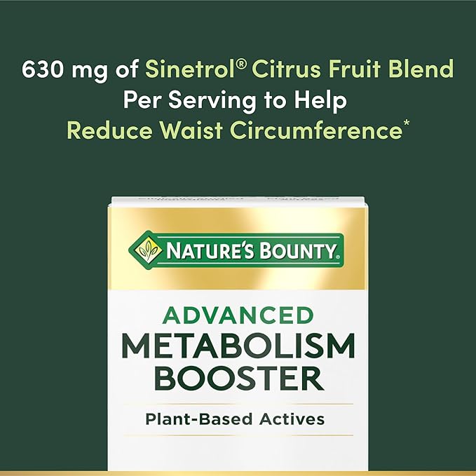 Nature's Bounty Advanced Metabolism Booster, Helps Support Healthy Metabolism & Fat Loss, 60 Capsules
