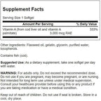 Swanson Vitamin A 10,000 IU (3,000 mcg RAE) Natural Nourishment for Bone, Skin Health, Vision Support & Immune System Function - High Absorption Vitamin A 250 Softgels