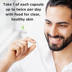 Clear Skin Acne Vitamins Capsules | Complexion Supplements with Pantothenic Acid B5, Zinc Picolinate, Vitex Chasteberry | 60 Count