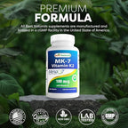 Best Naturals Vitamin K2 (MK7) with D3 Supplement Bone and Heart Health (5000 IU Vitamin D3 & 100 mcg Vitamin K2 MK7), 180 Tablets (Pack of 2)