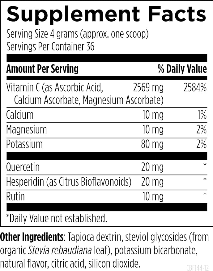 Designs for Health C+BioFizz Fizzy Vitamin C Drink Powder High Potency Powder with Bioflavonoids - Immune + Antioxidant Support - Vegan (36 Servings / 144g)